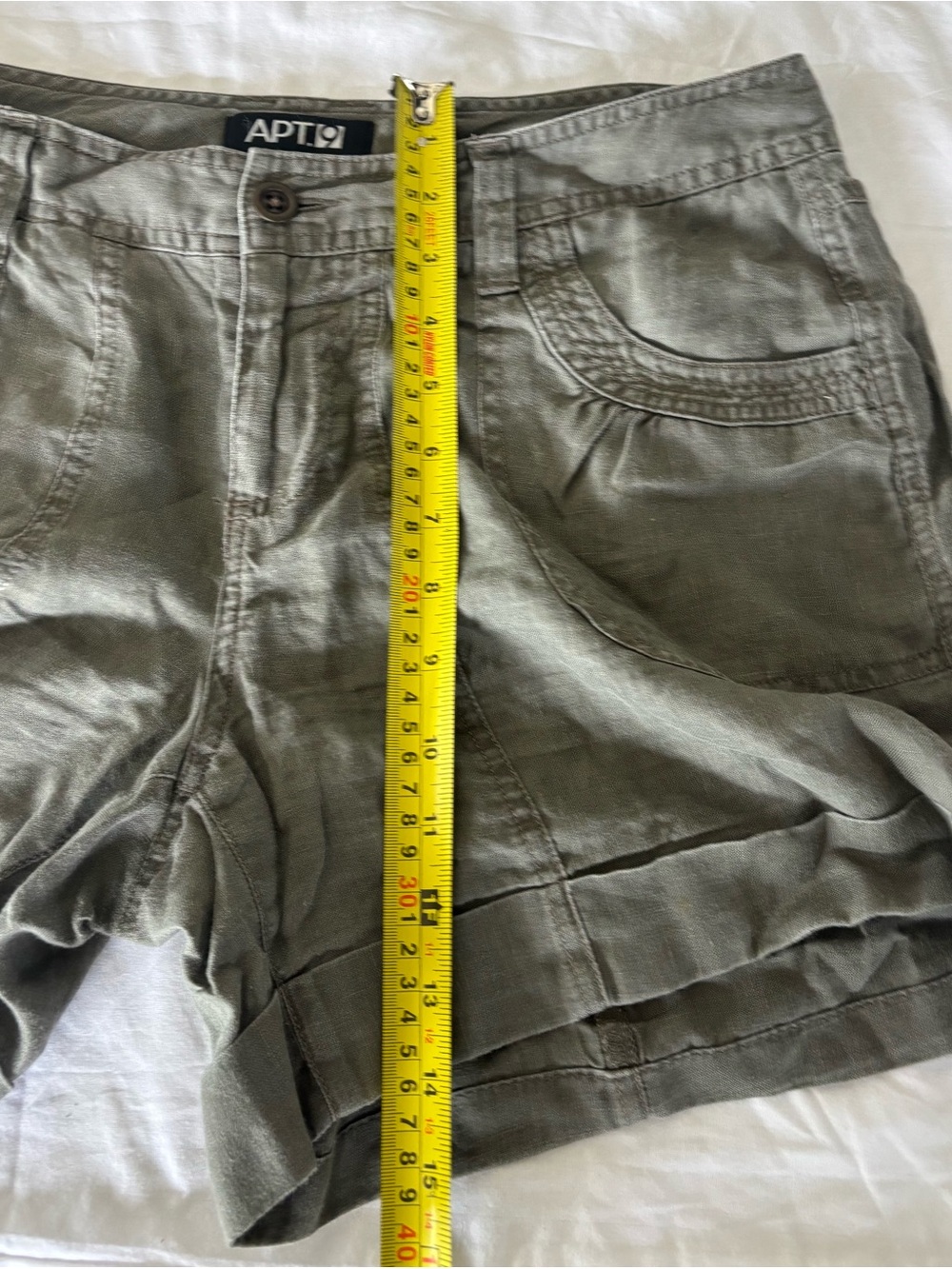 Apt. 9 Olive Green Cargo-Style Jean Shorts - Picture 5 of 6